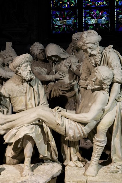 Gravleggingen og jomfruens besvimelse av Ligier Richier