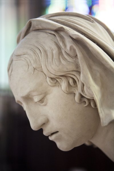 Gravleggingen og jomfruens besvimelse, detalj: leder av Salome av Ligier Richier