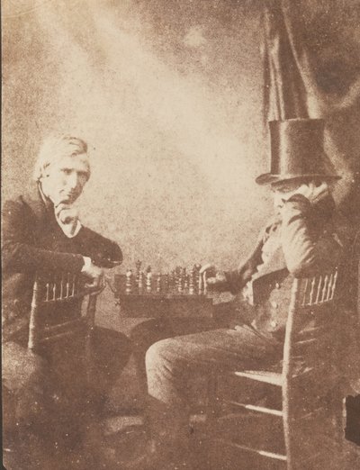Sjakkspillerne, ca. 1845. av Likely by Antoine François Jean Claudet.