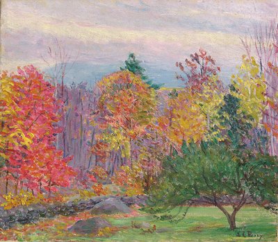 Landskap ved Hancock, New Hampshire, oktober 1923 (olje på lerret) av Lilla Cabot Perry