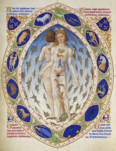 Very Rich Hours of the Duke of Berry: Anatomical Man av Limbourg Brothers