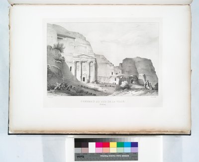 Grav i den sørlige delen av byen, Petra av Linant (Linant Pasha) Bellefonds