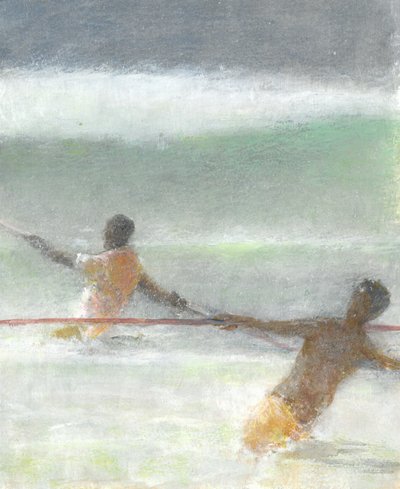 Fishermen Hauling Garn, 2015 av Lincoln Seligman