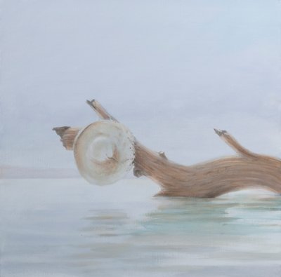 Hat on the Creek, 2012 (akryl på lerret) av Lincoln Seligman