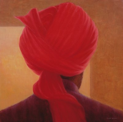 Rød turban på Amber, Deoghar av Lincoln Seligman