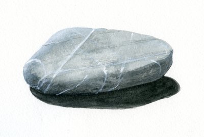 Stein (akryl på papir) av Lincoln Seligman