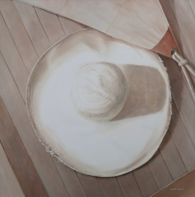 Reisehatt, 2012 (akryl på lerret) av Lincoln Seligman
