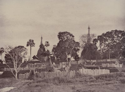 Rangoon: Nordinngang til Shwe Dagon-pagoden av Linnaeus Tripe