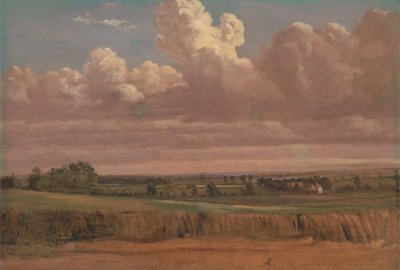 Landskap med Wheatfield, ca. 1850-tallet. av Lionel Constable