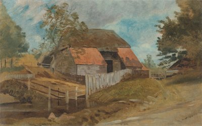 Old Barn, ca. 1855.  av Lionel Constable