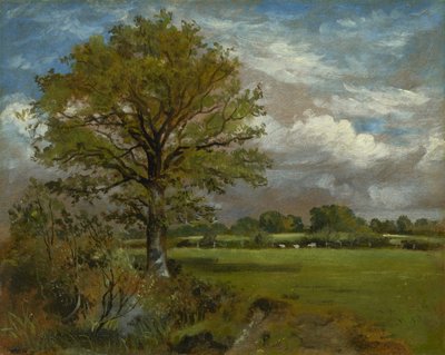 Tre i en eng, ca. 1850 av Lionel Constable