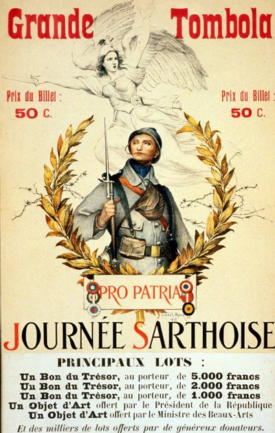Stor utlodning: sarthoisedag - plakat, ill. av Lionel Royer (1852 -1926) av Lionel Noel Royer