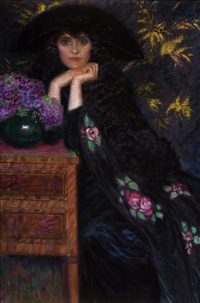Figur av kvinneportrett av Violette, 1920. av Lionne