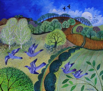 Flight, 2009, (akryl på papir) av Lisa Graa Jensen