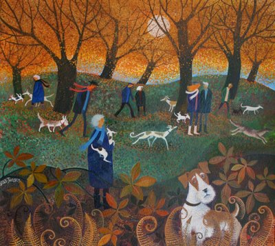 Hide and Seek, 2015, (akrylblekk på papir) av Lisa Graa Jensen