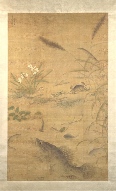 Blomster, fisk og krabber, midten av 1500-tallet. av Liu Jie