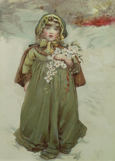 Frontispice fra Christmas Roses, 1880 av Lizzie Mack