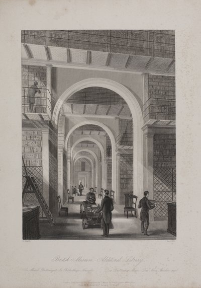 British Museum, Holborn, ca. 1850 (gravering) av Llewellyn (after) Jewitt