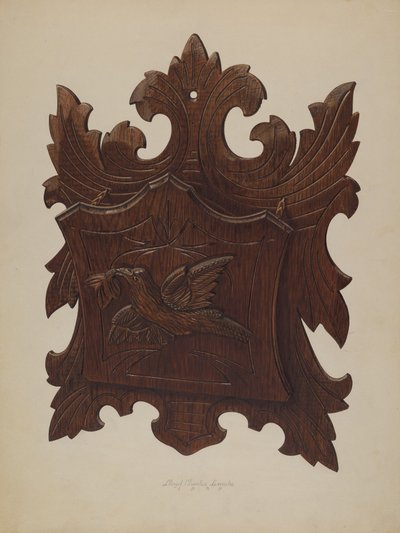Veggstativ for aviser, 1939. av Lloyd Charles Lemcke