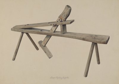 Treskjærerbenk, 1938. av Lloyd Charles Lemcke