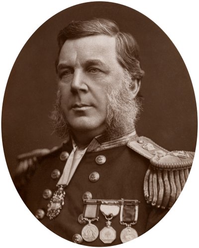 Kaptein Bedford Clapperton Trevelyan Pim, britisk sjøoffiser, 1883. av Lock and Whitfield