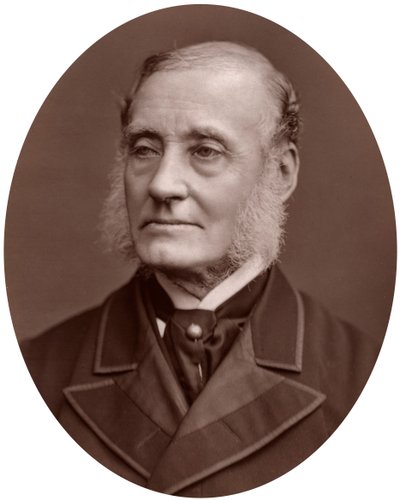 Sir Rutherford Alcock , britisk diplomat og president for Royal Geographical Society, 1877. av Lock and Whitfield