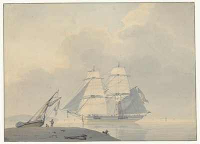 Seilskip i stille vann av Lodewijk Gilles Haccou