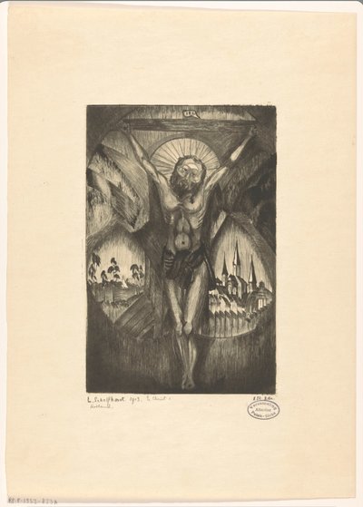 Kristus på korset Le Christ I (original tittel på objekt) av Lodewijk Schelfhout (signed by artist)