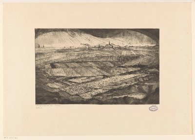 Landskap med jorder Paysage (original tittel på objekt) av Lodewijk Schelfhout (signed by artist)
