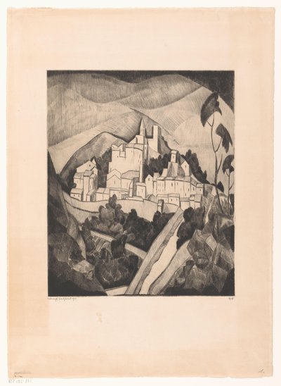 Les Angles I (original tittel) av Lodewijk Schelfhout (signed by artist)