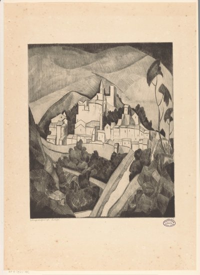 Les Angles I (original tittel på objekt) av Lodewijk Schelfhout (signed by artist)
