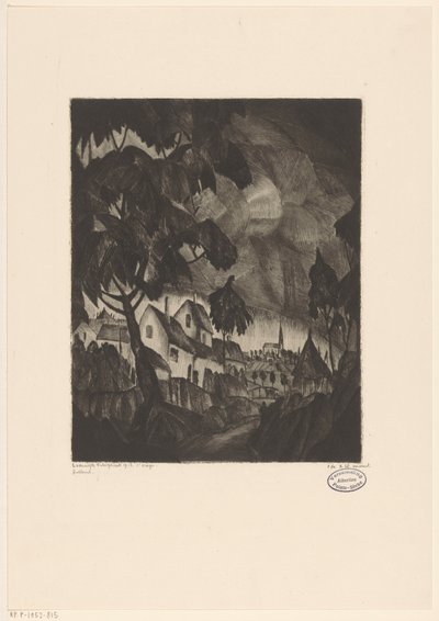 Thunderstorm L'Orage (original tittel på objekt) av Lodewijk Schelfhout (signed by artist)