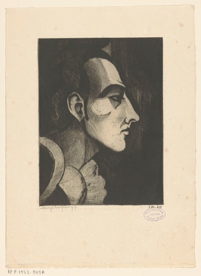 Pierrot I (original tittel) av Lodewijk Schelfhout (signed by artist)