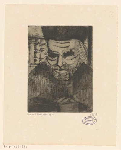 Portrett av G.J. Brinkman av Lodewijk Schelfhout (signed by artist)
