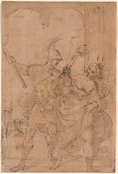 Alexander og Thaïs setter fyr på Persepolis av Lodovico Carracci