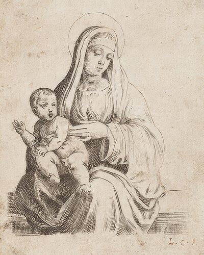 Den vakre lille Madonna av Giacomo Francia av Lodovico Carracci