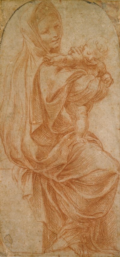 Jomfruen og barnet, 1575-1619 av Lodovico Carracci