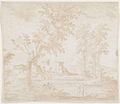 Landskap med ruin av Lodovico Mattioli (attributed to)