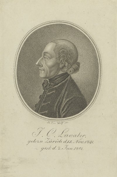 Portrett av poeten og fysiognomen Johann Kaspar Lavater 1741-1801, ca. 1810. av Loeser Leo Wolf