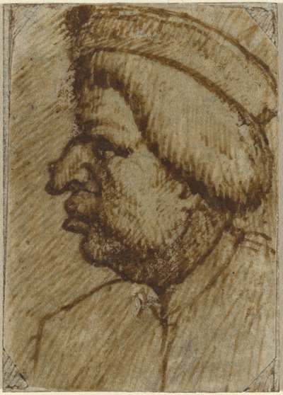 Profil av en mann av Lombard 16th Century