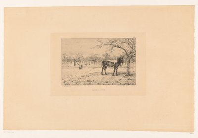 Landskap med esel Maitre Aliboron (tittel på objekt) av Léon Barillot