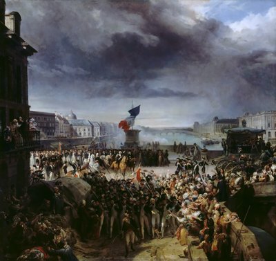 Nasjonalgarden i Paris drar til hæren, september 1792 av Léon Cogniet
