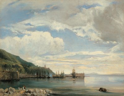 Ved Napolibukten, ca. 1830. av Léon François Antoine Fleury