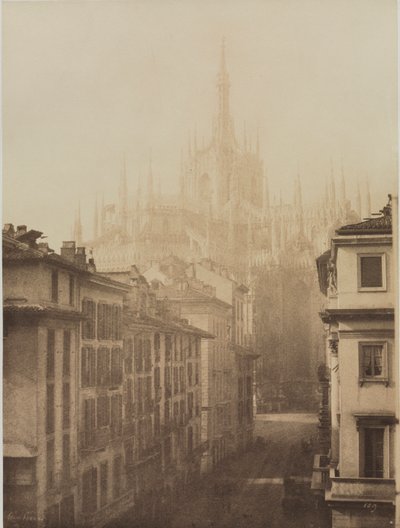 Katedralen fra Corso Francesco, Milano av Léon Gérard