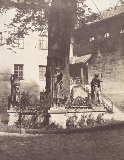 Nürnberg, Interiør av hoffet til den keiserlige Burg, 1857. av Léon Gérard