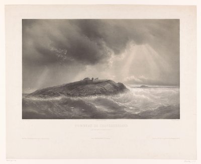 Graf van Francois-Rene de Chateaubriand Graven til Chateaubriand (Ilot du Grand Bey, Rade de St. Malo) (tittel på objektet) av Léon Jean Baptiste Sabatier