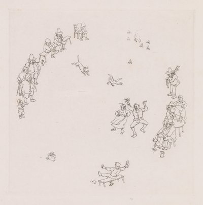 Revelers (Ribauds et Ribaudes) av Léonce Justin Alexandre Petit