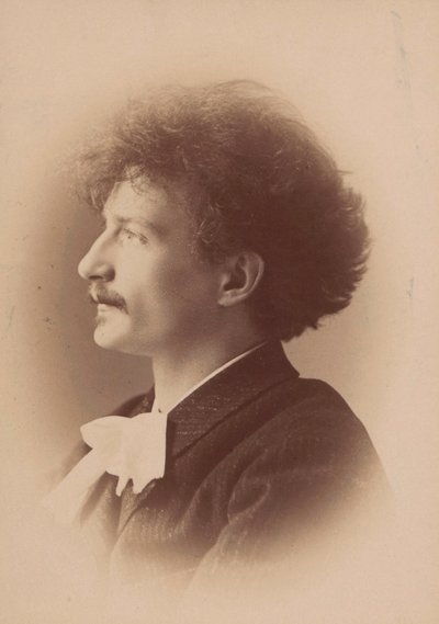 Portrett av komponisten Ignacy Jan Paderewski 1860-1941, 1890. av London . Photo studio Elliott and