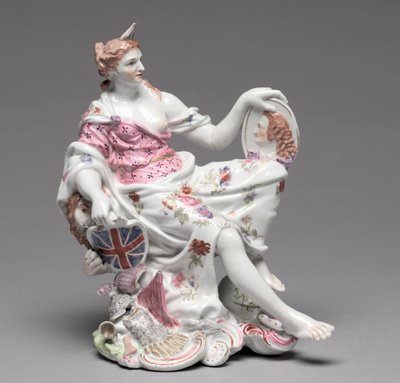 Figur av Britannia, ca. 1750-60. av Longton Hall Porcelain Factory