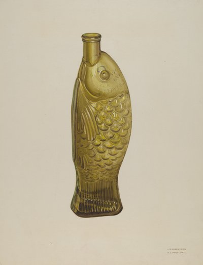 "Fish Bitters" flaske av Loraine Makimson